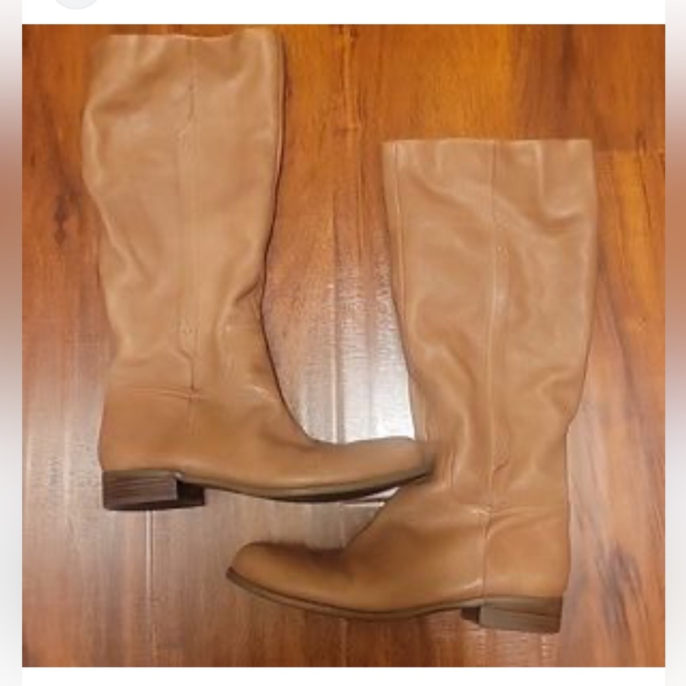 Nine West Tan Winter & Rain logano riding boots tan genuine leather 8M